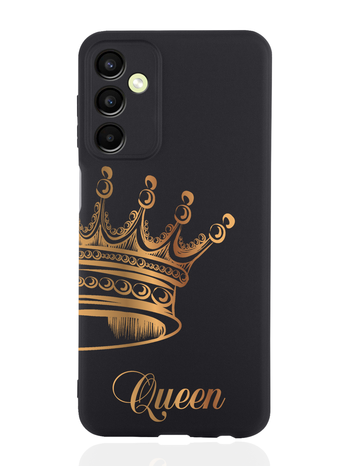 

Чехол MustHaveCase для Samsung Galaxy A24 Парный чехол корона Queen черный, Черный;золотистый