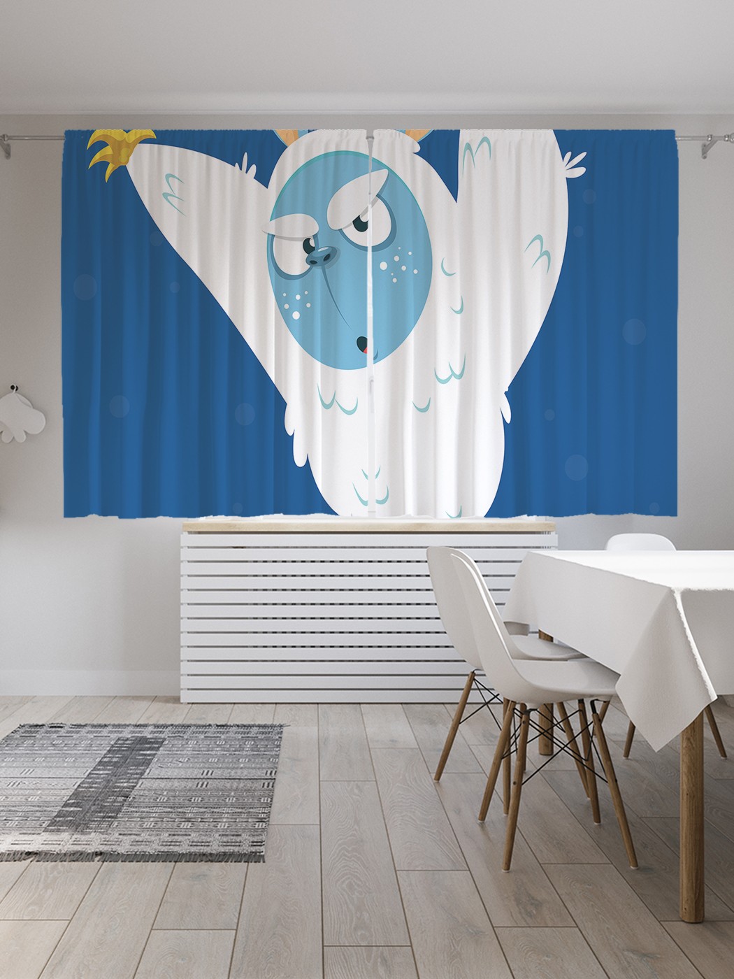 

Классические шторы JoyArty "Грозный йети", серия Oxford DeLux, 2 полотна 145x180 см, Грозный йети