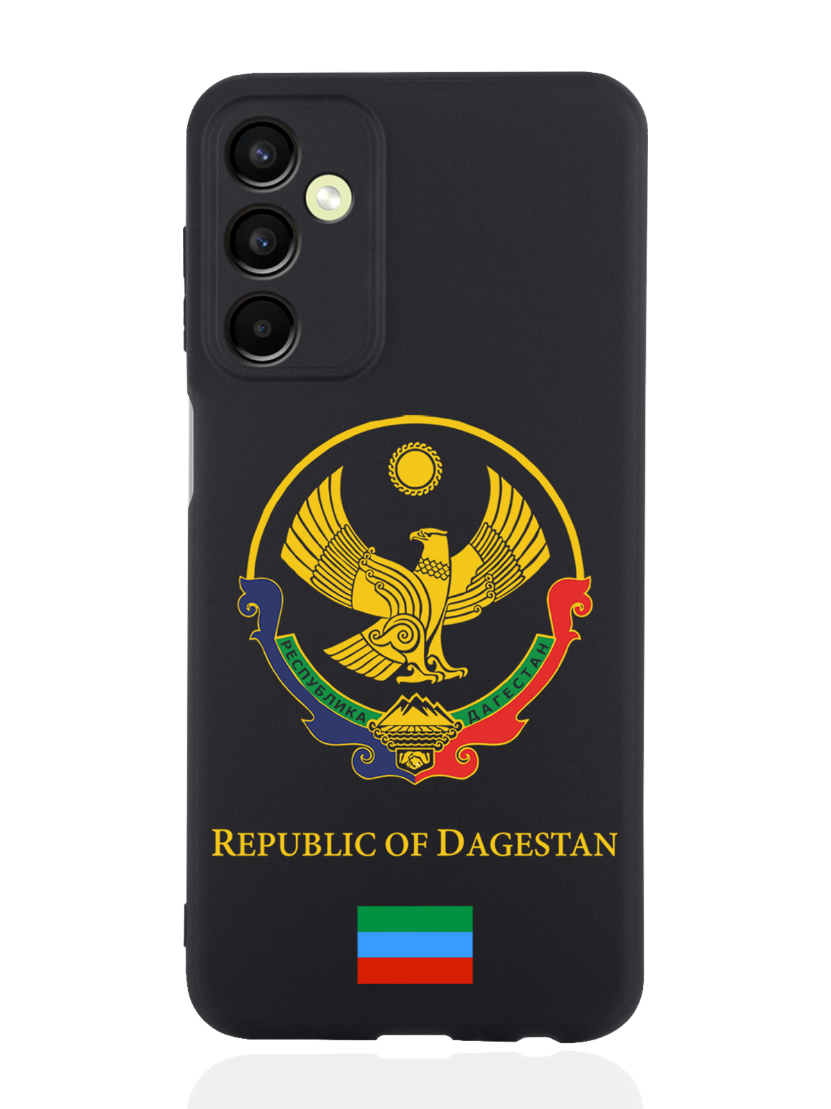 

Чехол SignumCase для Samsung Galaxy A24 Герб Дагестана черный, Разноцветный