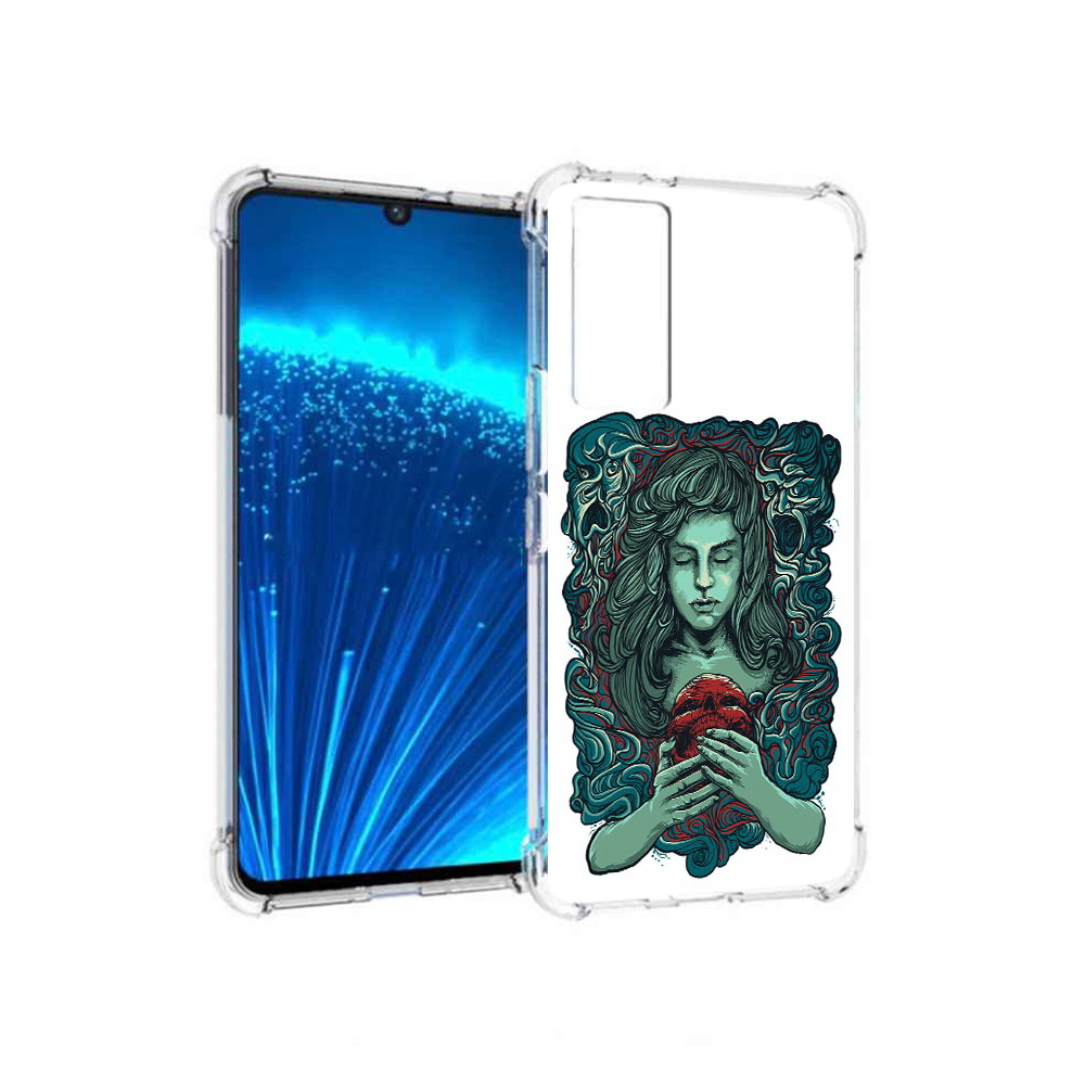 

Чехол MyPads Tocco для Vivo V21E спящая девушка (PT226954.394.619), Прозрачный, Tocco