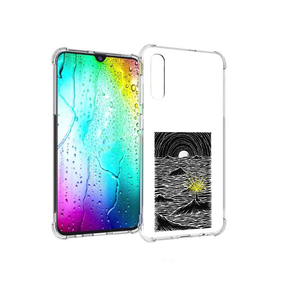 

Чехол MyPads Tocco для Samsung Galaxy A30s маяк в черно белом море (PT226907.519.460), Прозрачный, Tocco