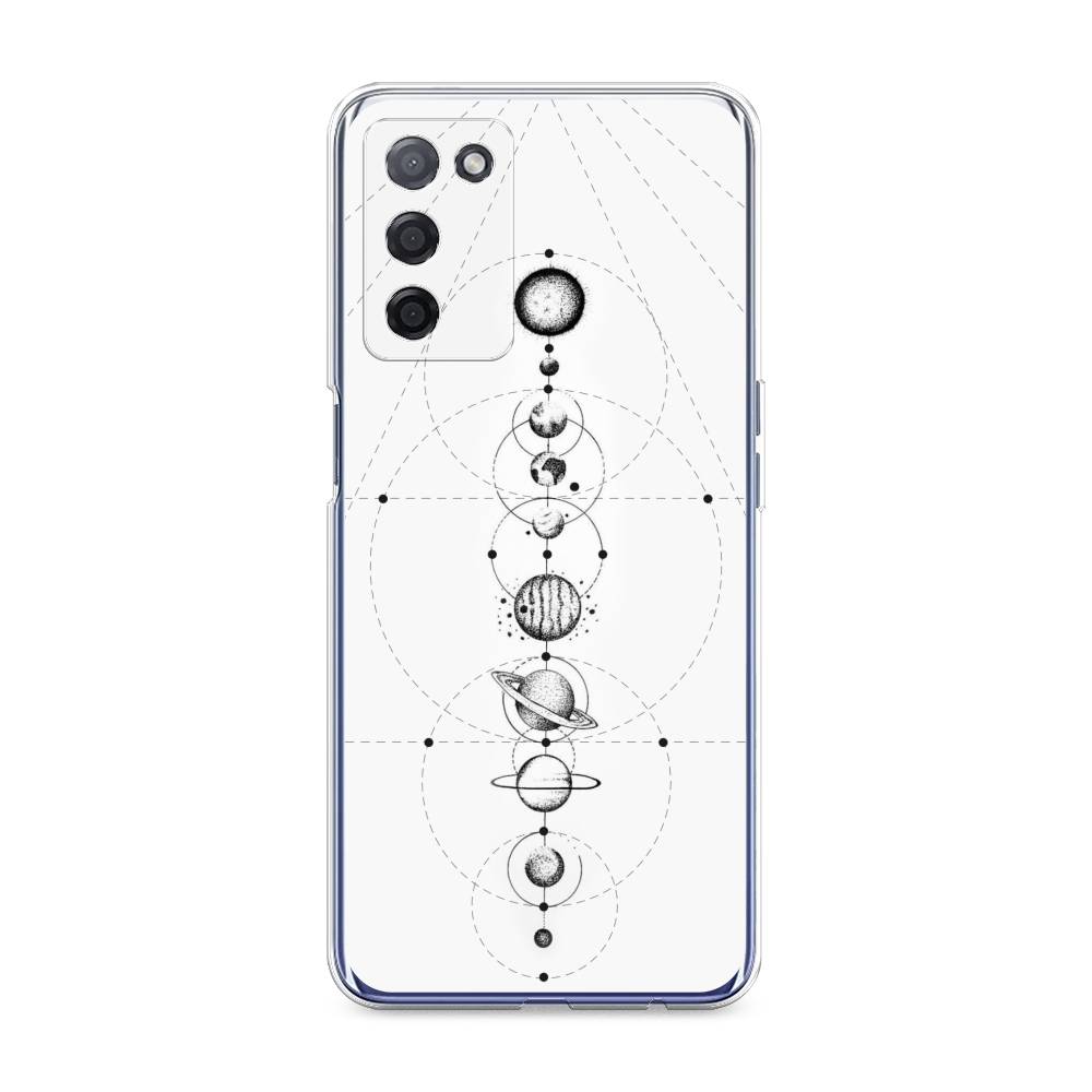 

Чехол на Oppo A55 5G "Парад планет", Серый, 256250-2