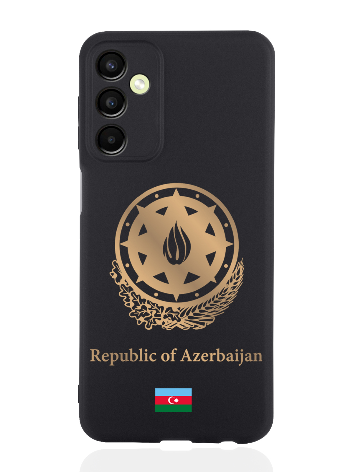 

Чехол SignumCase для Samsung Galaxy A24 Золотой Герб Азербайджана черный, Золотистый;черный