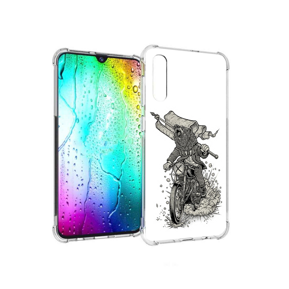 Чехол MyPads Tocco для Samsung Galaxy A30s медведь на мотоцикле (PT226907.519.467)