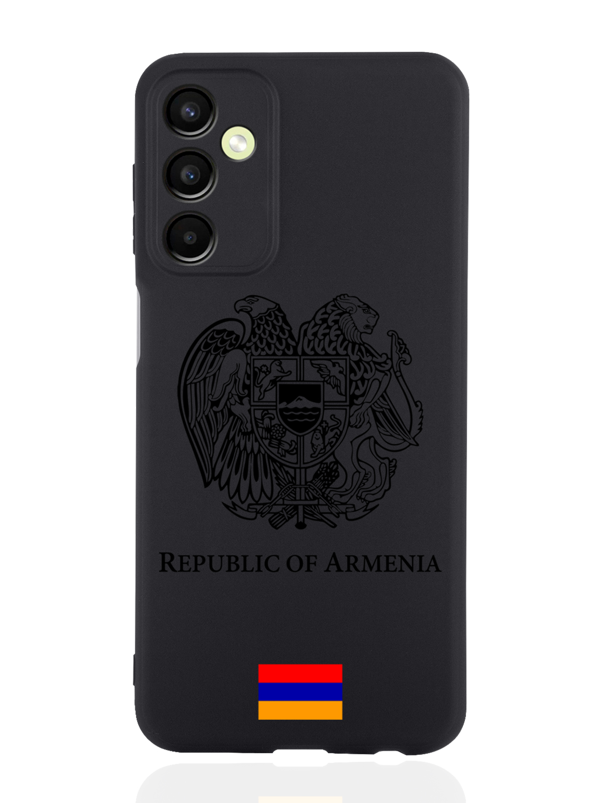 Чехол SignumCase для Samsung Galaxy A24 Черный лаковый Герб Армении черный