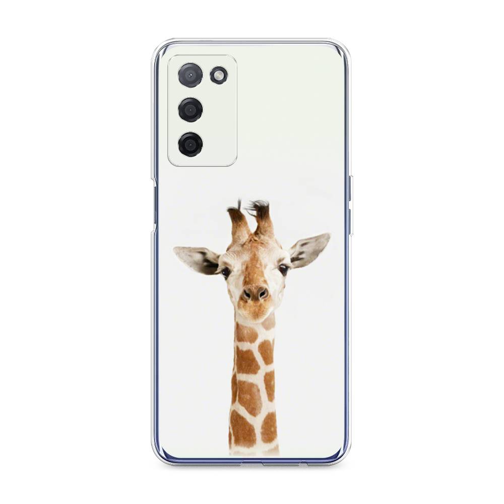 

Чехол на Oppo A55 5G "Любопытный жираф", Бежевый;коричневый, 256250-1