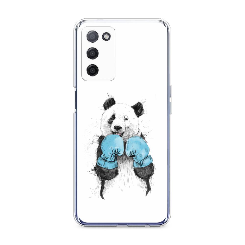 

Чехол на Oppo A55 5G "Панда боксер", Голубой;белый;серый, 256250-1