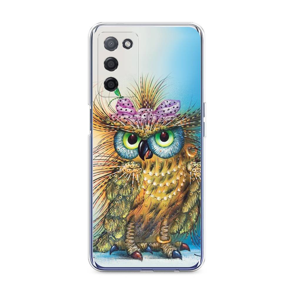 

Чехол на Oppo A55 5G "Модная сова", Коричневый;голубой, 256250-1