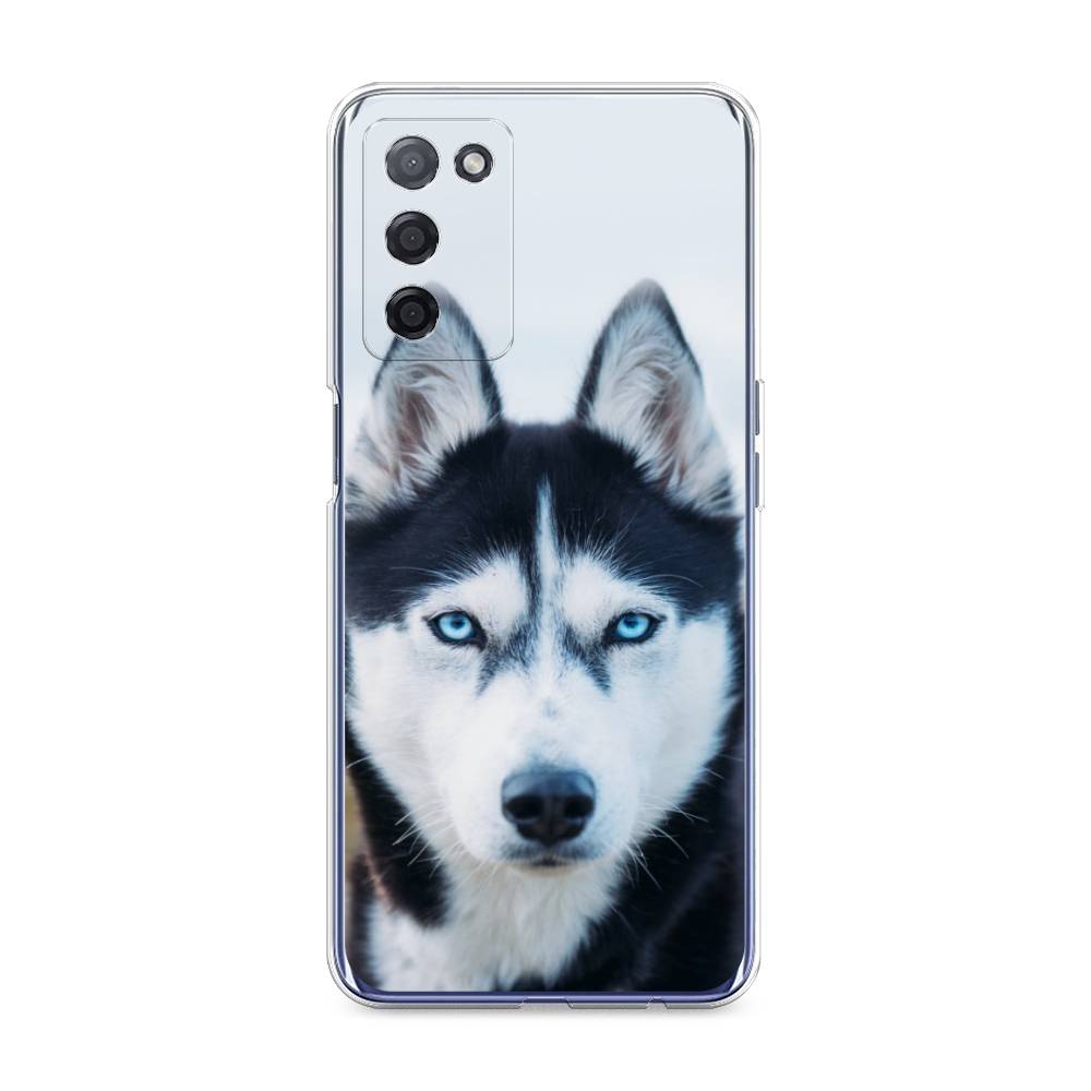 

Чехол на Oppo A55 5G "Хаски 2", Синий;белый, 256250-1