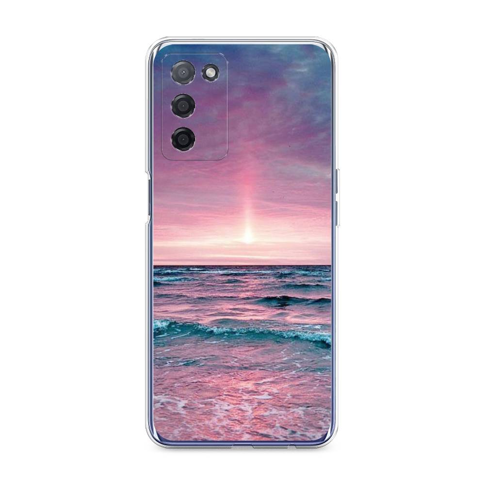 

Чехол на Oppo A55 5G "Восход 3", Розовый;голубой, 256250-2