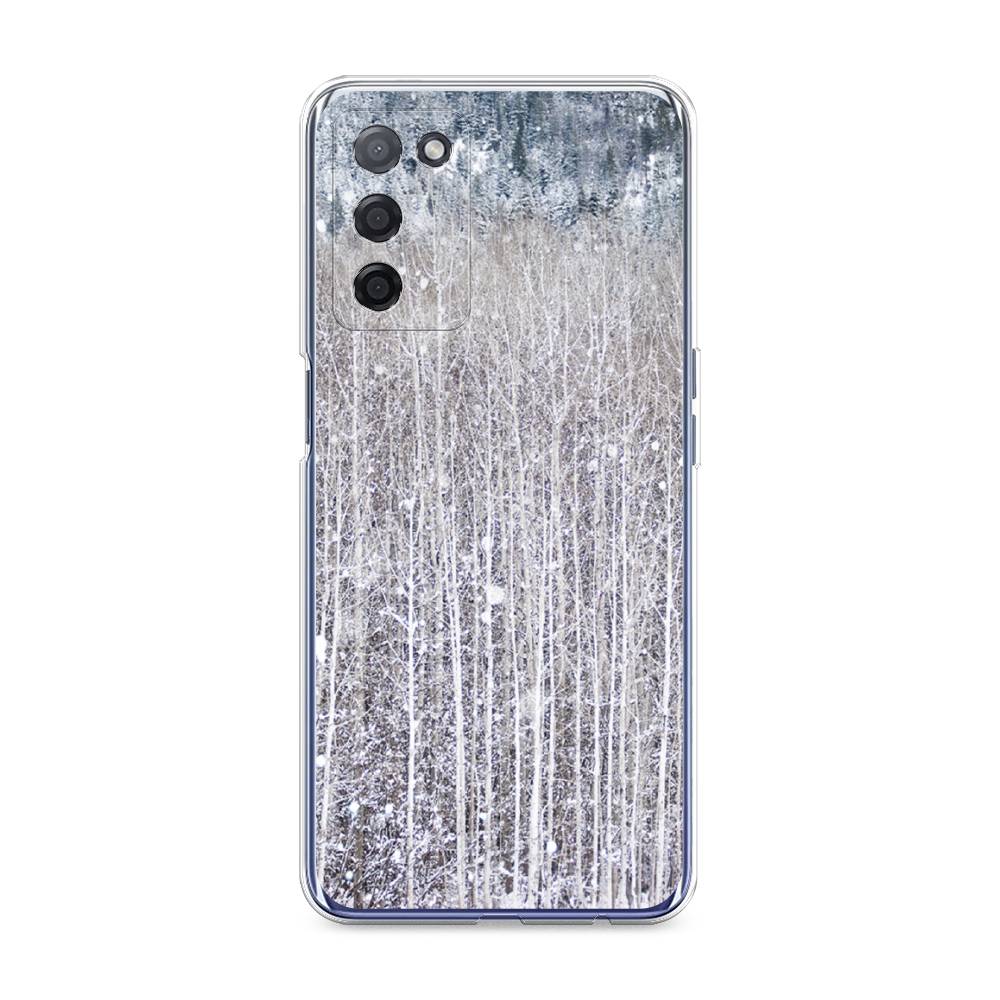 

Чехол на Oppo A55 5G "Снежный лес", Бежевый;серый;белый, 256250-5