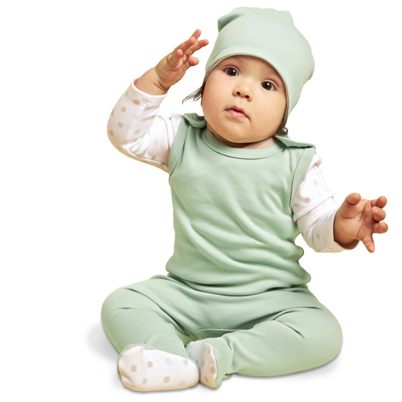 фото Ползунки для новорожденных loombee арт. с-tu-7598-56 зеленый р.56