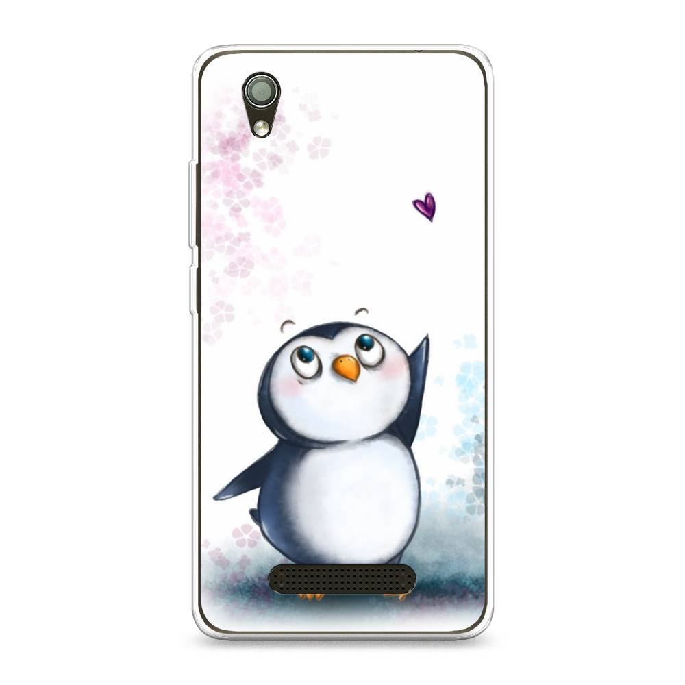 

Чехол Awog на ZTE Blade X3 / ЗТЕ Блэйд X3 "Пингвин и сердечко", Разноцветный, 130650-1