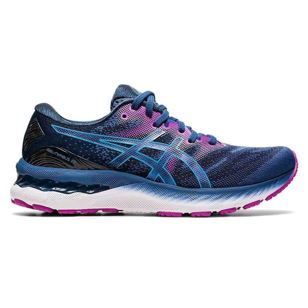 фото Кроссовки женские asics nimbus 1012a885 синие 6.5 us