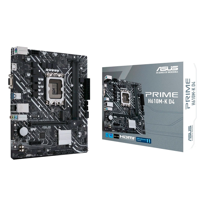 

Материнская плата ASUS PRIME H610M-K D4 (90MB1A10-M0EAY0), PRIME H610M-K D4