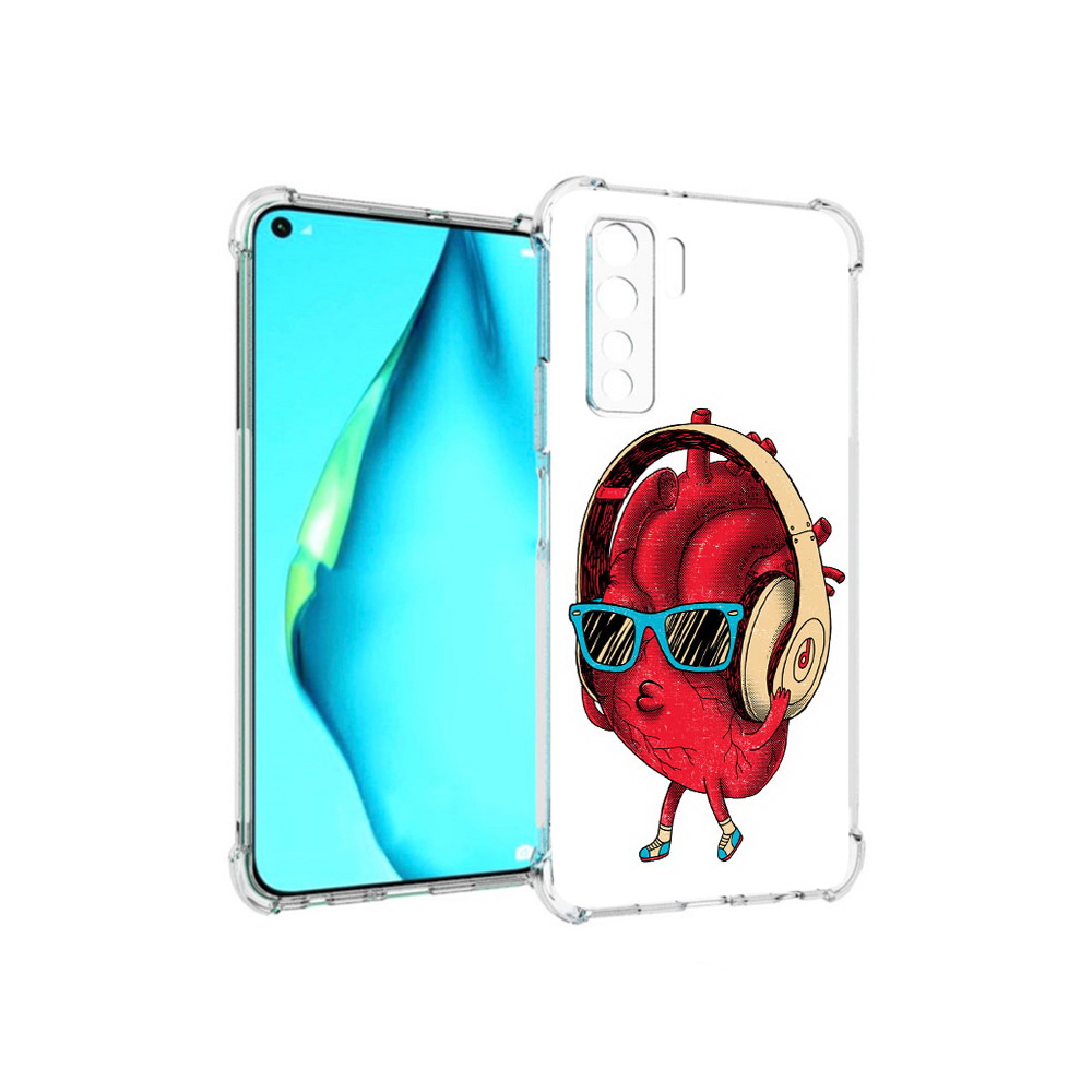 

Чехол MyPads Tocco для Huawei Nova 7 SE слушай сердце, Прозрачный, Tocco
