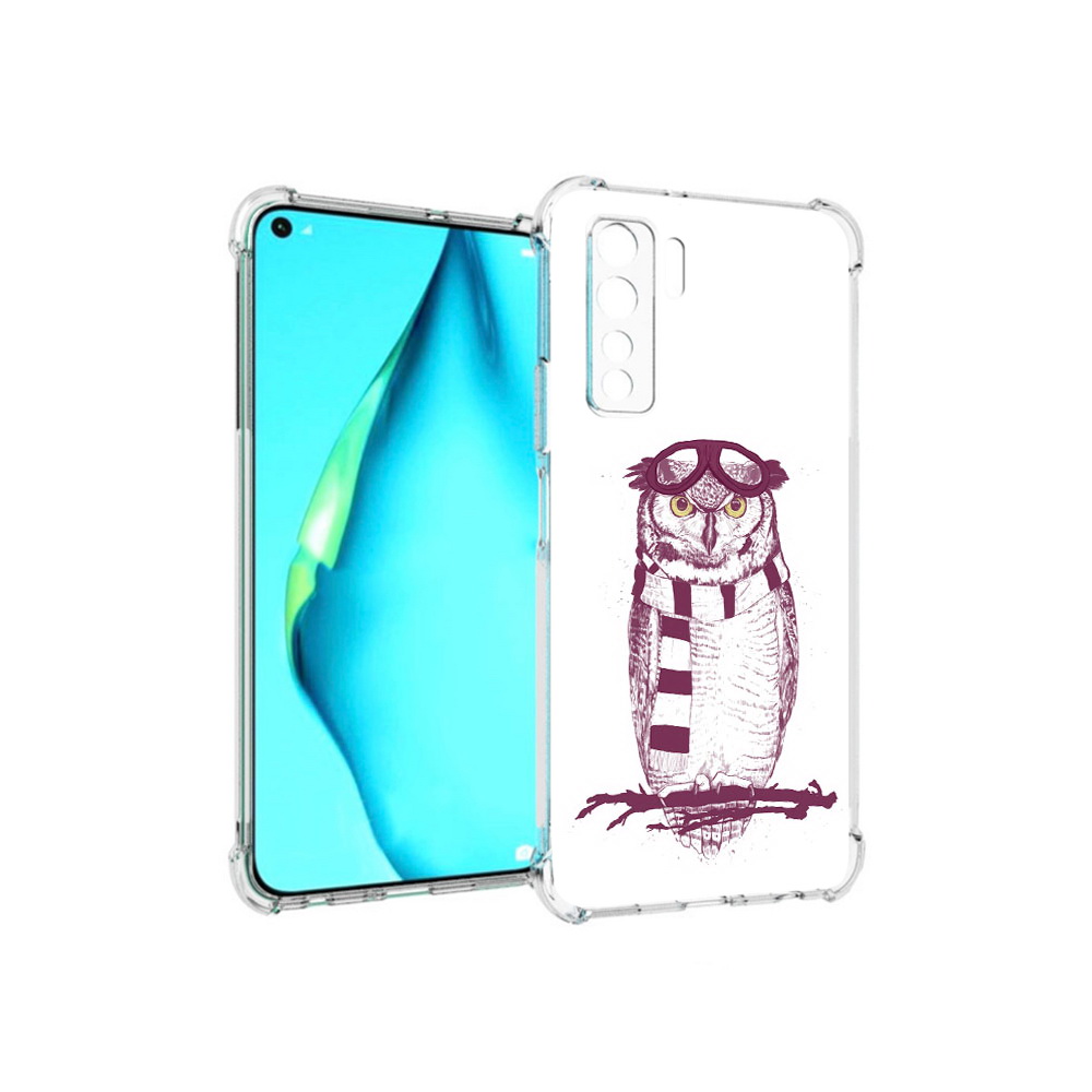 

Чехол MyPads Tocco для Huawei Nova 7 SE сова-летчик, Прозрачный, Tocco