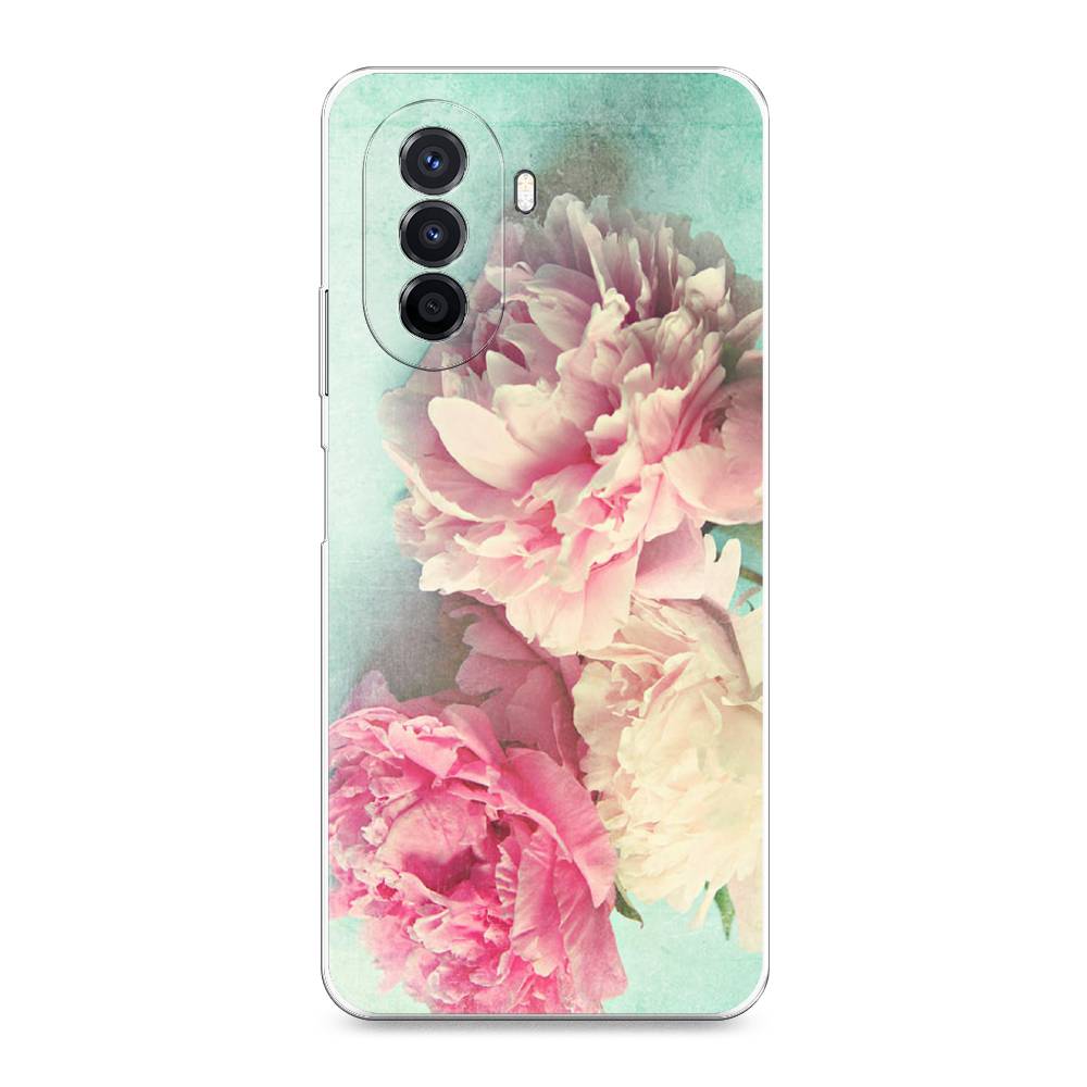 

Силиконовый чехол "Пионы new" на Huawei Nova Y70, Разноцветный, 6109150-8