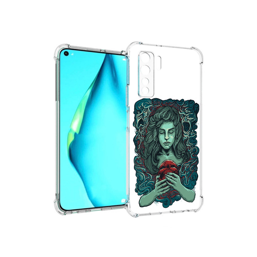 

Чехол MyPads Tocco для Huawei Nova 7 SE спящая девушка, Прозрачный, Tocco