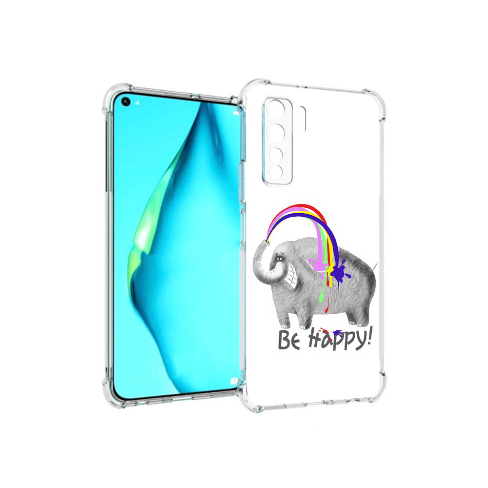 

Чехол MyPads Tocco для Huawei Nova 7 SE счастливый слон, Прозрачный, Tocco