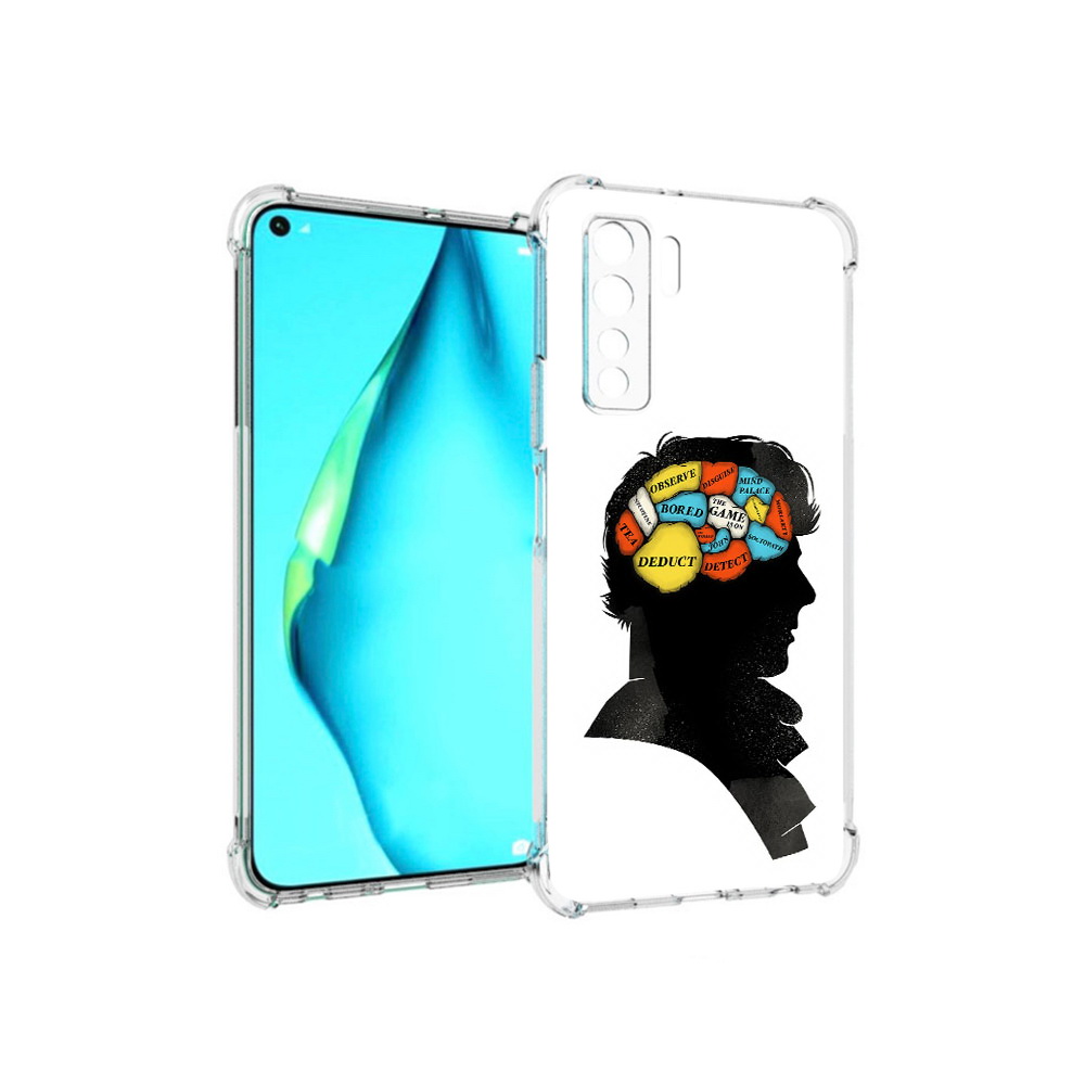 

Чехол MyPads Tocco для Huawei Nova 7 SE темный рисунок, Прозрачный, Tocco