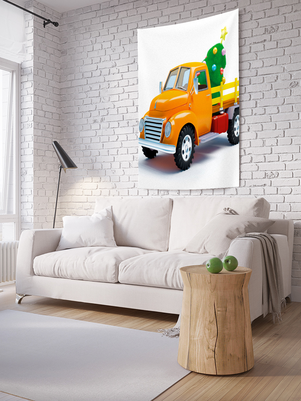 

Вертикальное фотопанно на стену JoyArty Елка в кузове 150x200 см, Елка в кузове