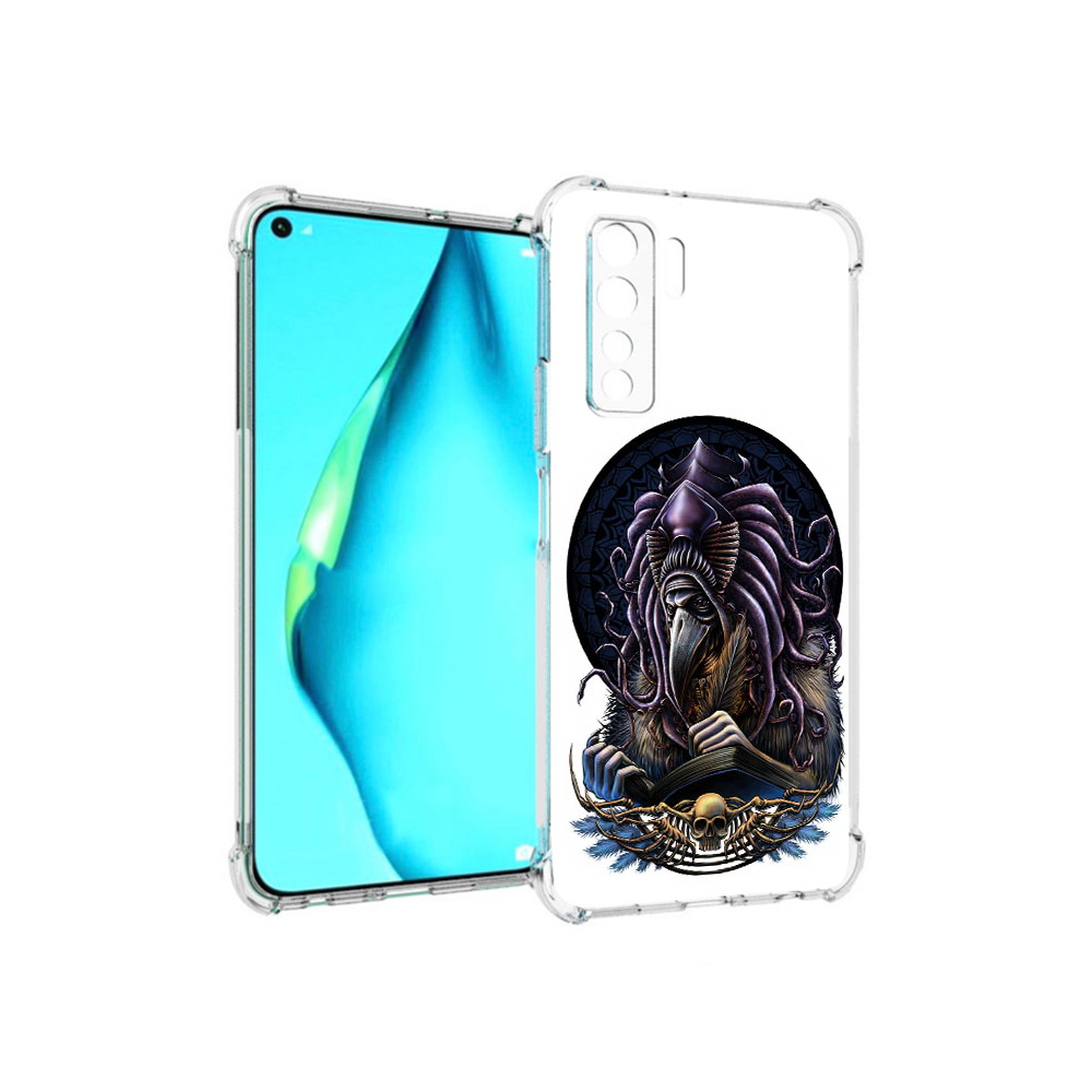 

Чехол MyPads Tocco для Huawei Nova 7 SE умный ворон, Прозрачный, Tocco