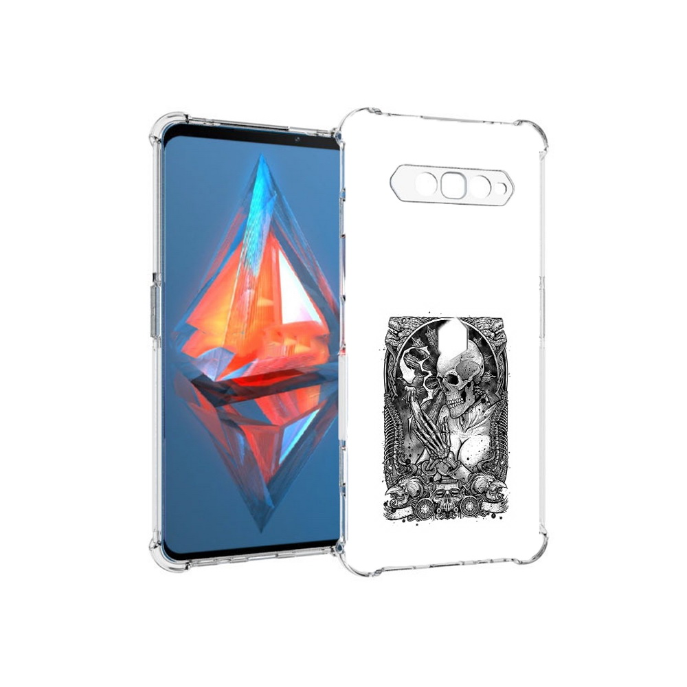 

Чехол MyPads Tocco для Xiaomi Black Shark 4 девушка скелет (PT162389.266.316), Прозрачный, Tocco