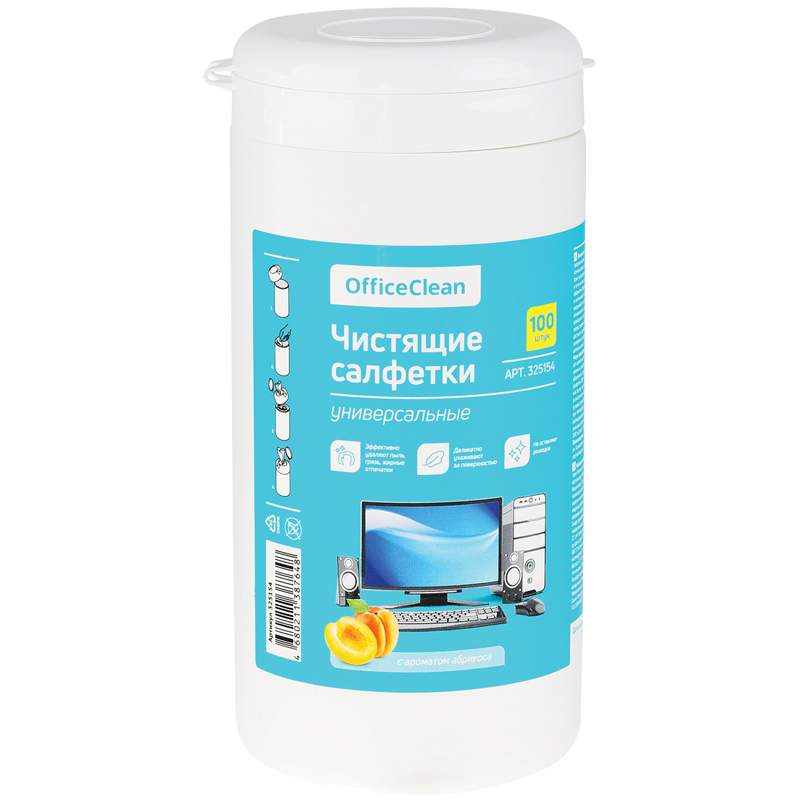 влажные салфетки officeclean артикул 262498 100шт х 3 упак Влажные салфетки OFFICECLEAN, артикул 325154, 100шт. х 3 упак.