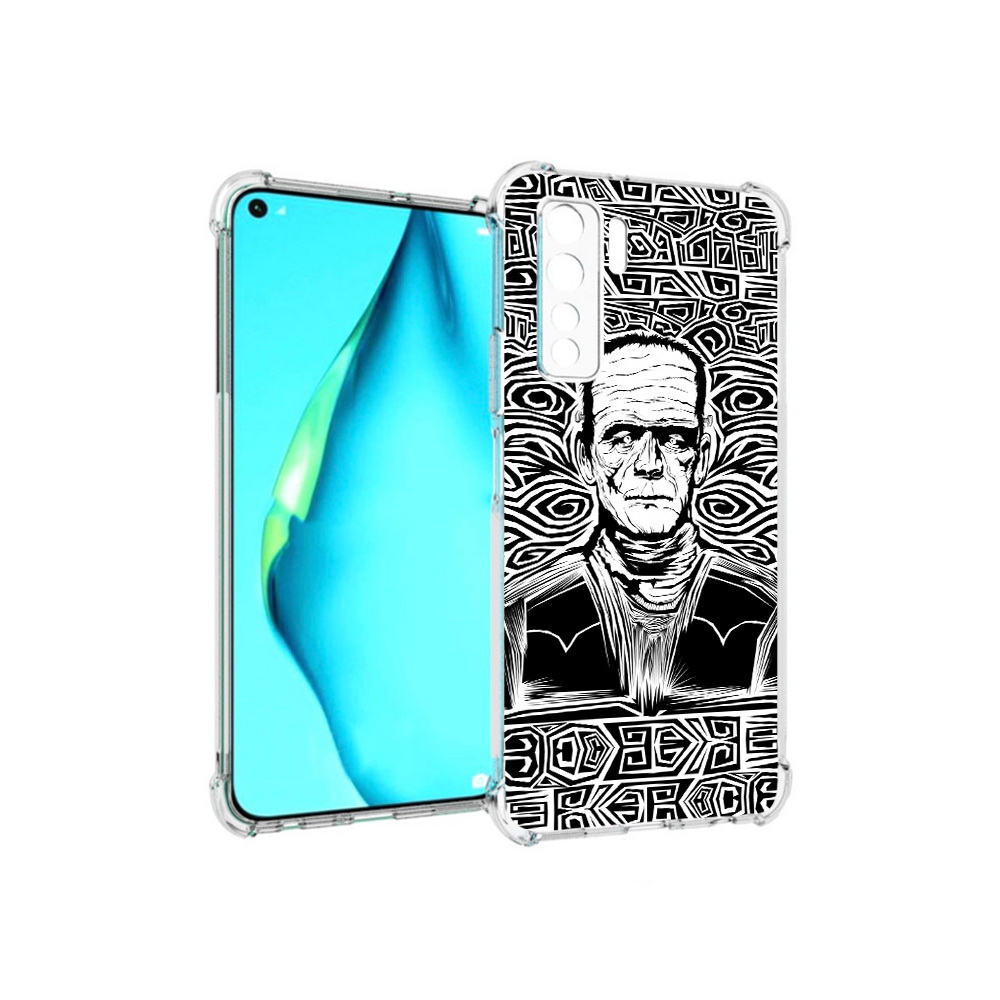 

Чехол MyPads Tocco для Huawei Nova 7 SE франкенштейн черно белый, Прозрачный, Tocco
