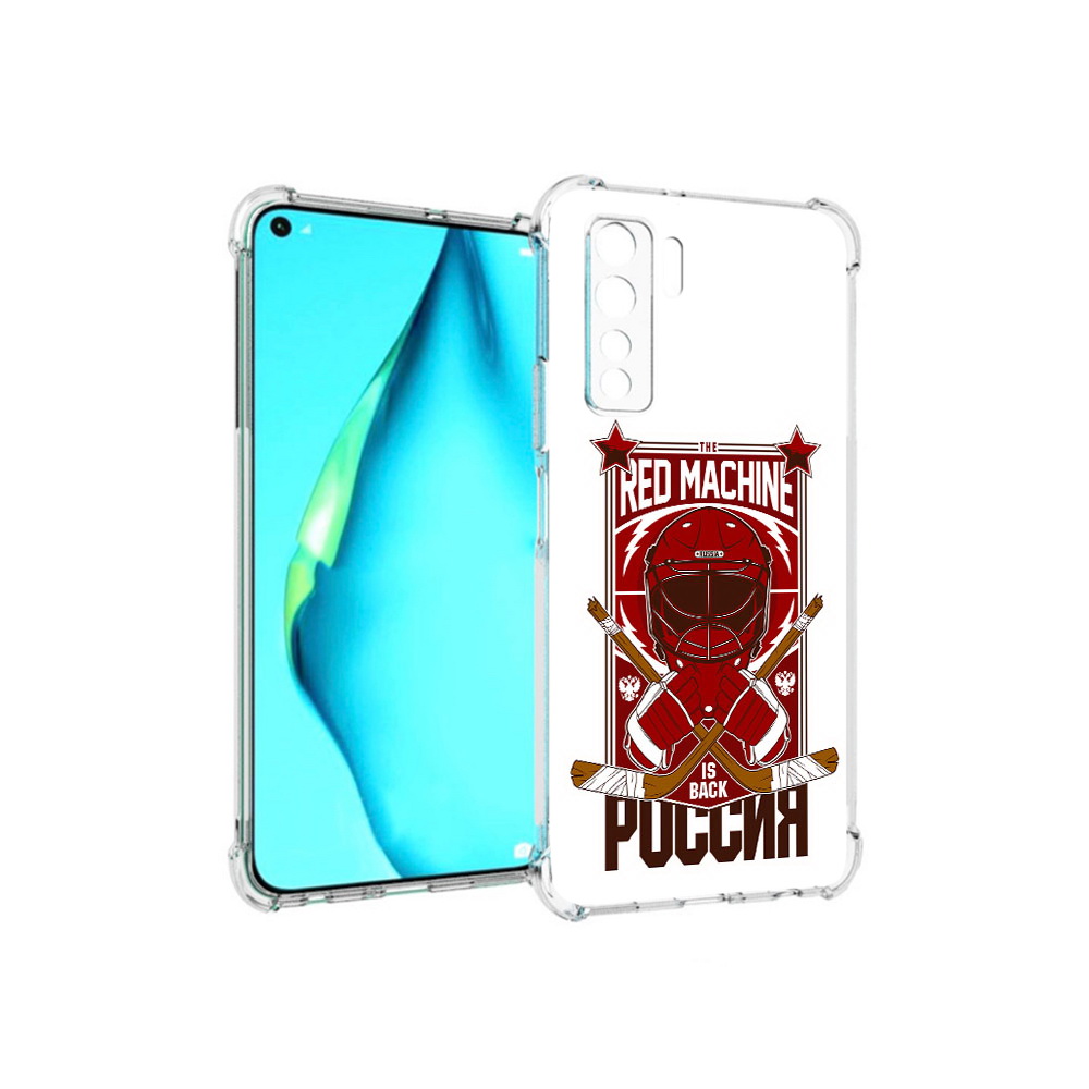 

Чехол MyPads Tocco для Huawei Nova 7 SE хоккей россия, Прозрачный, Tocco