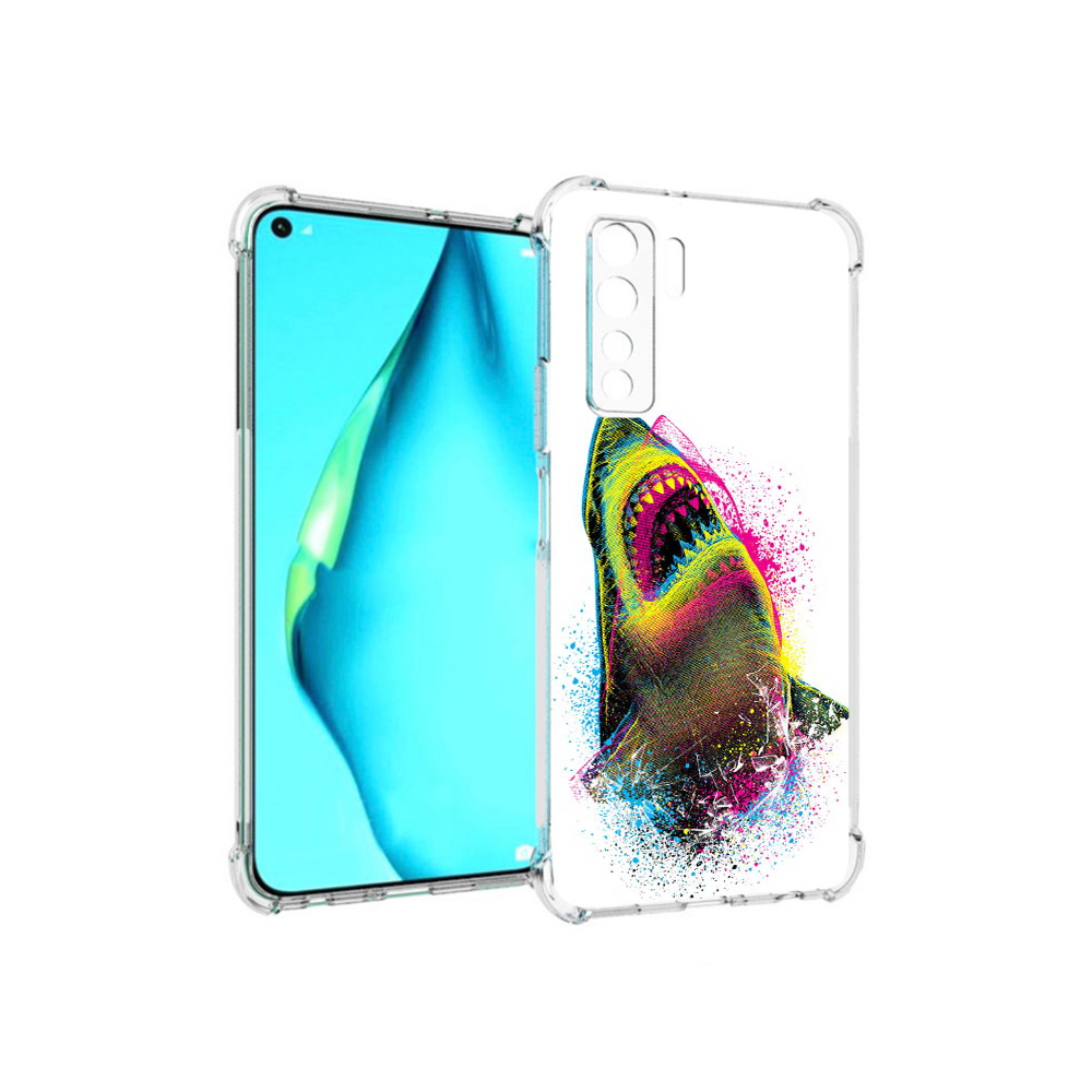 

Чехол MyPads Tocco для Huawei Nova 7 SE челюсти-2, Прозрачный, Tocco
