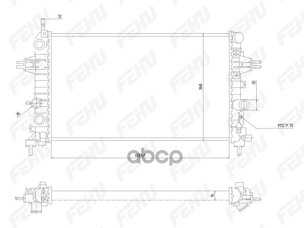 

FEHU FRC1006 Радиатор охлаждения Opel Astra H (04-) 1.6i/1.8i AT 1шт