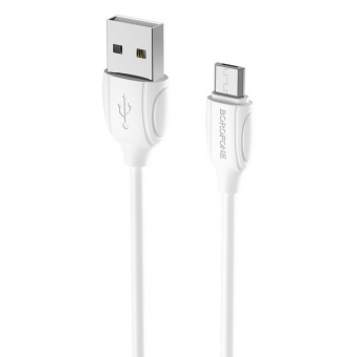 

Кабель Borofone BX19, microUSB - USB, 1 м, белый