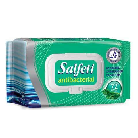 Влажные салфетки SALFETI, артикул 128653, 72шт. х 5 упак. влажные салфетки salfeti antibacterial 20 шт