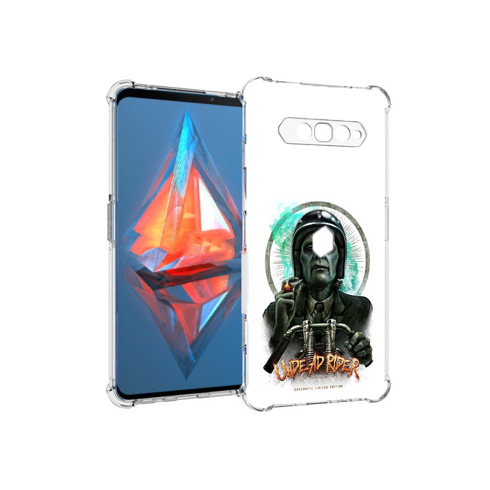 

Чехол MyPads Tocco для Xiaomi Black Shark 4 зеленый мужчина с сигаретой на мотоцикле, Прозрачный, Tocco