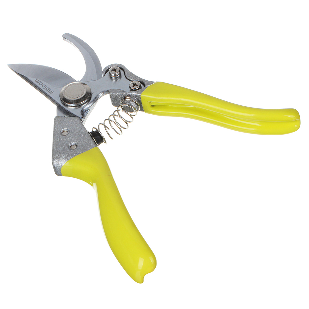 

INBLOOM Секатор садовый, 21,5см, обрезиненная ручка, сталь 65М, Желтый, 186-036