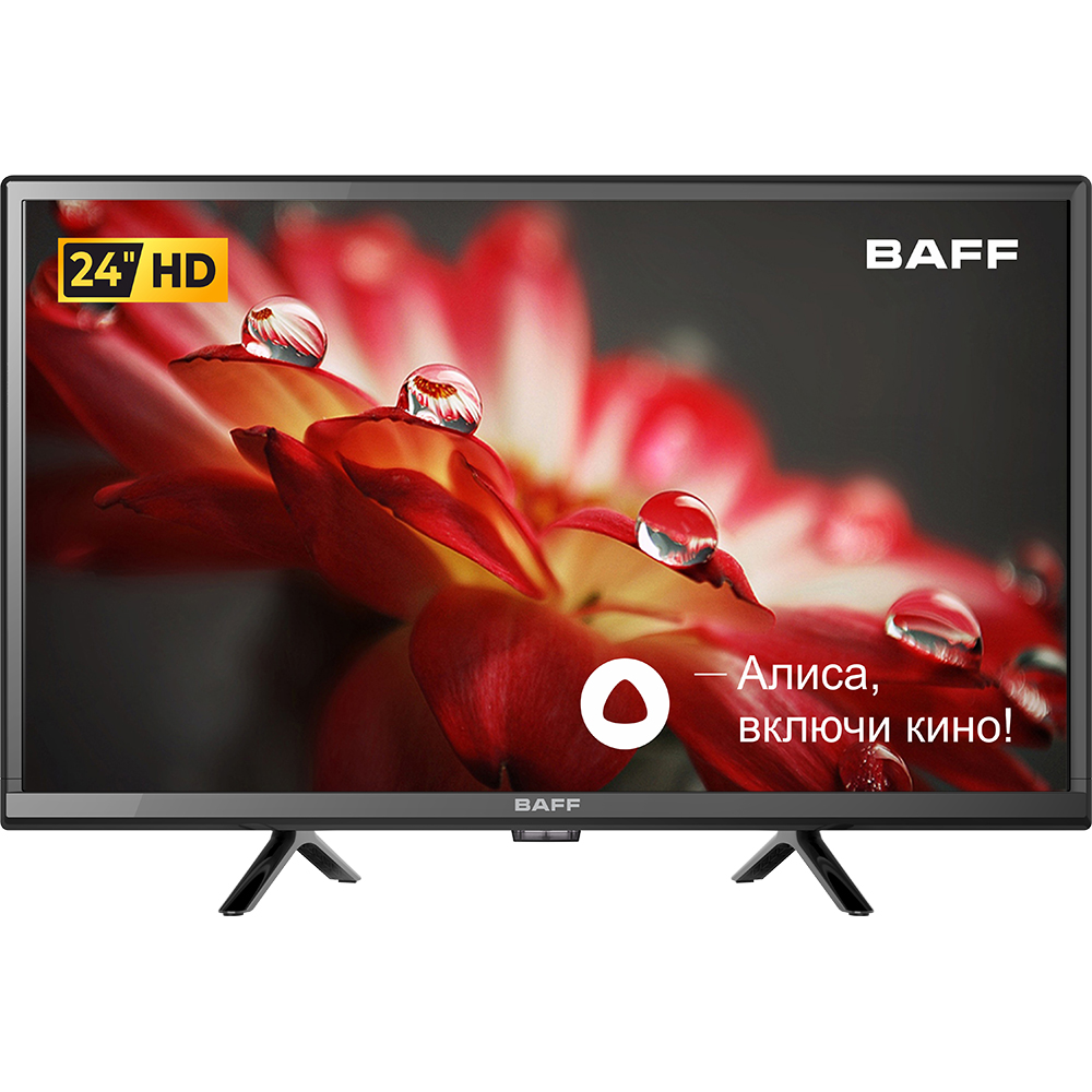 

Телевизор BAFF 24Y HD-R, 24"(61 см), HD, Черный, 24Y HD-R