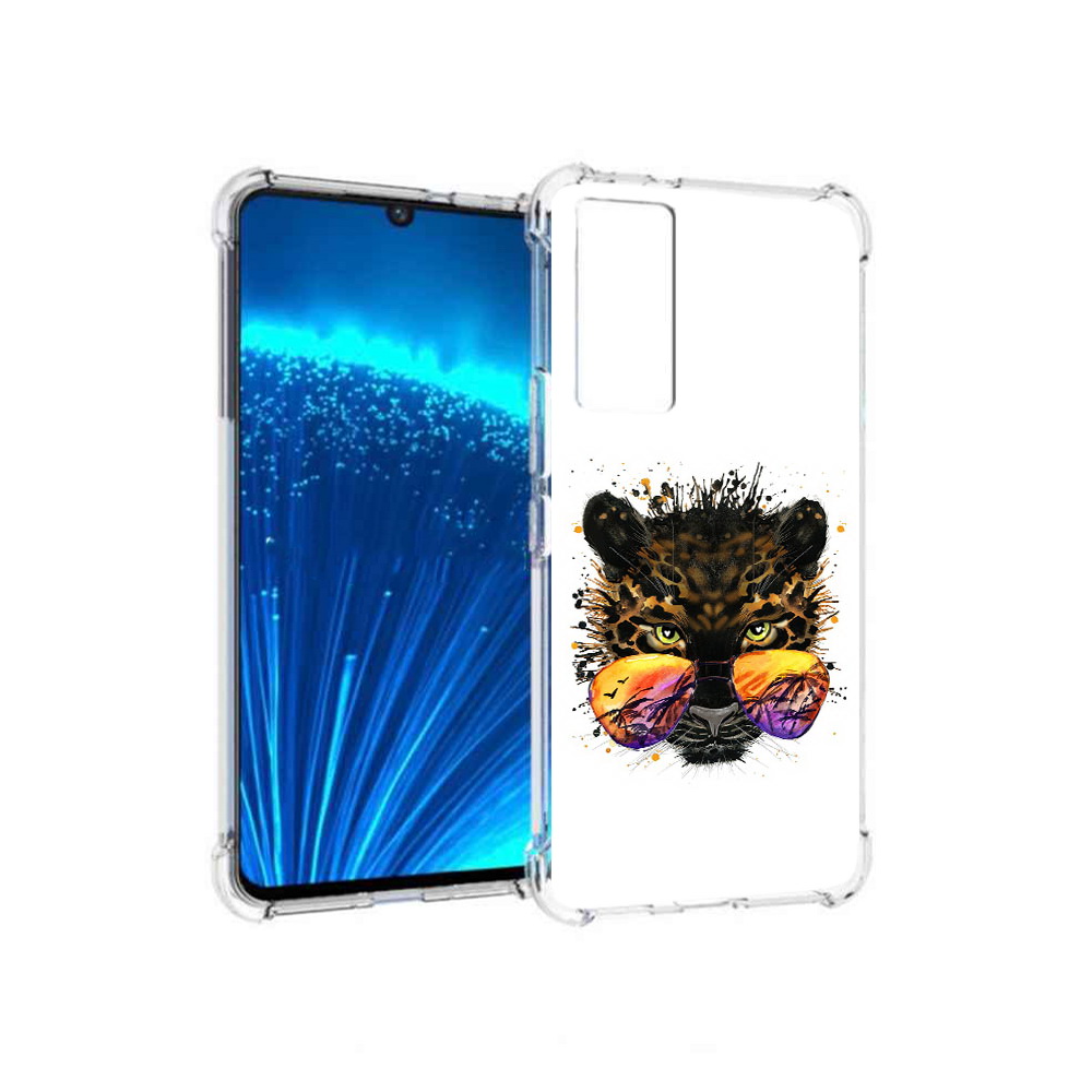 

Чехол MyPads Tocco для Vivo V21E тропический леопард (PT226954.394.649), Прозрачный, Tocco