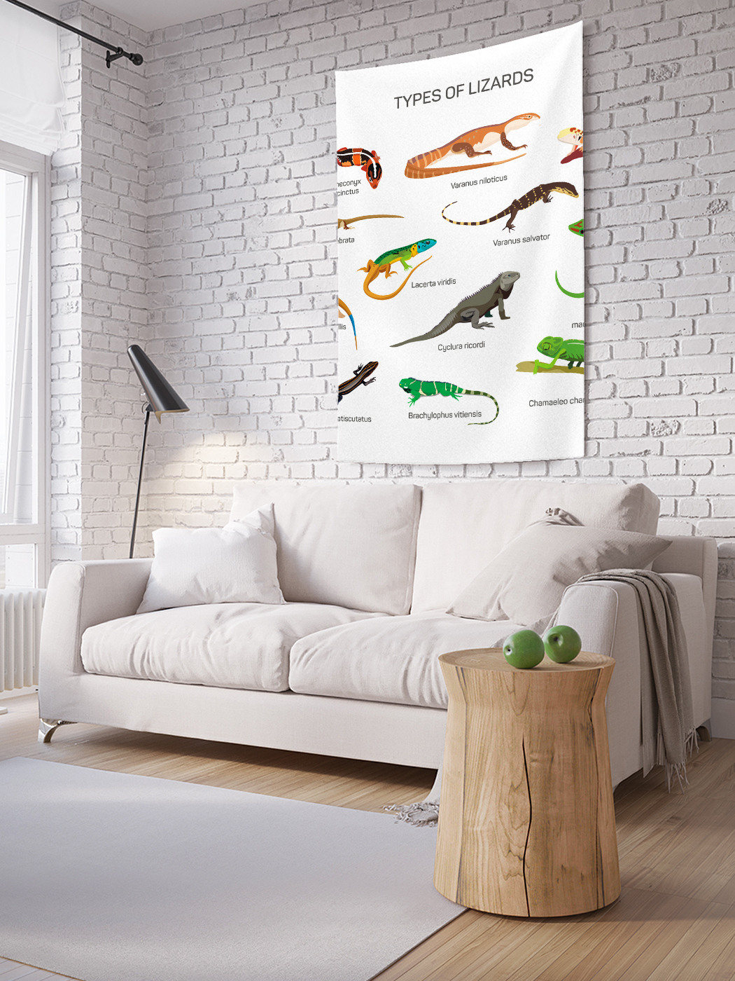 

Вертикальное фотопанно на стену JoyArty Типы ящеров 150x200 см, Типы ящеров