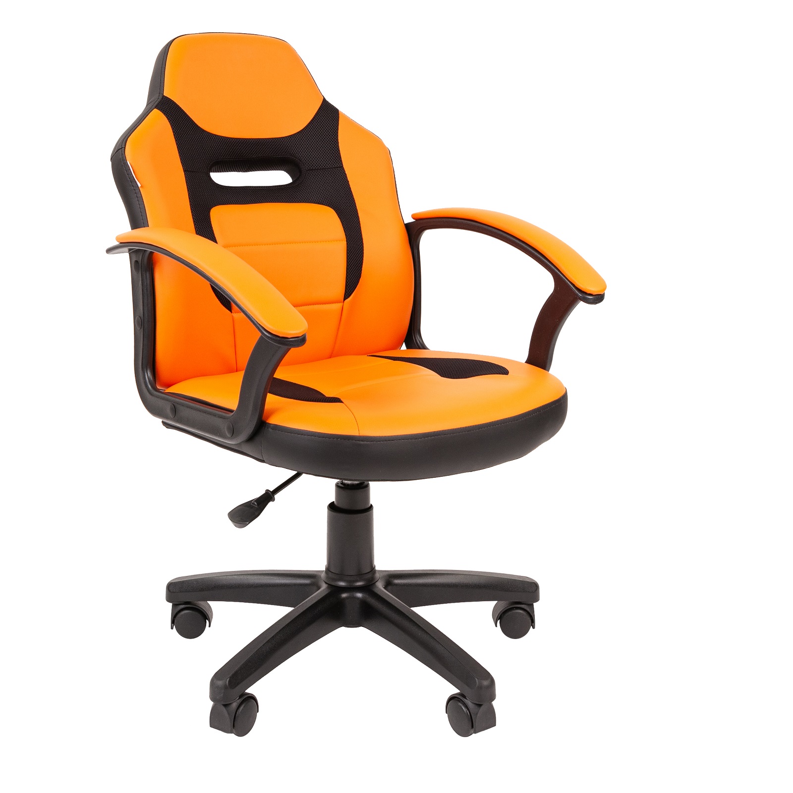 фото Детское кресло chairman kids 110 экокожа черный; оранжевый