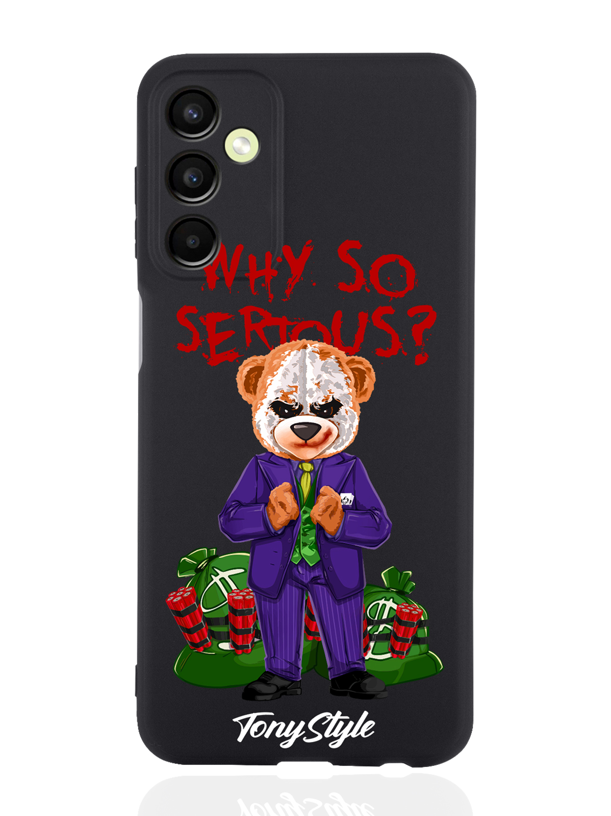 

Чехол Tony Style для Samsung Galaxy A24 Tony Style Why so serious черный, Разноцветный