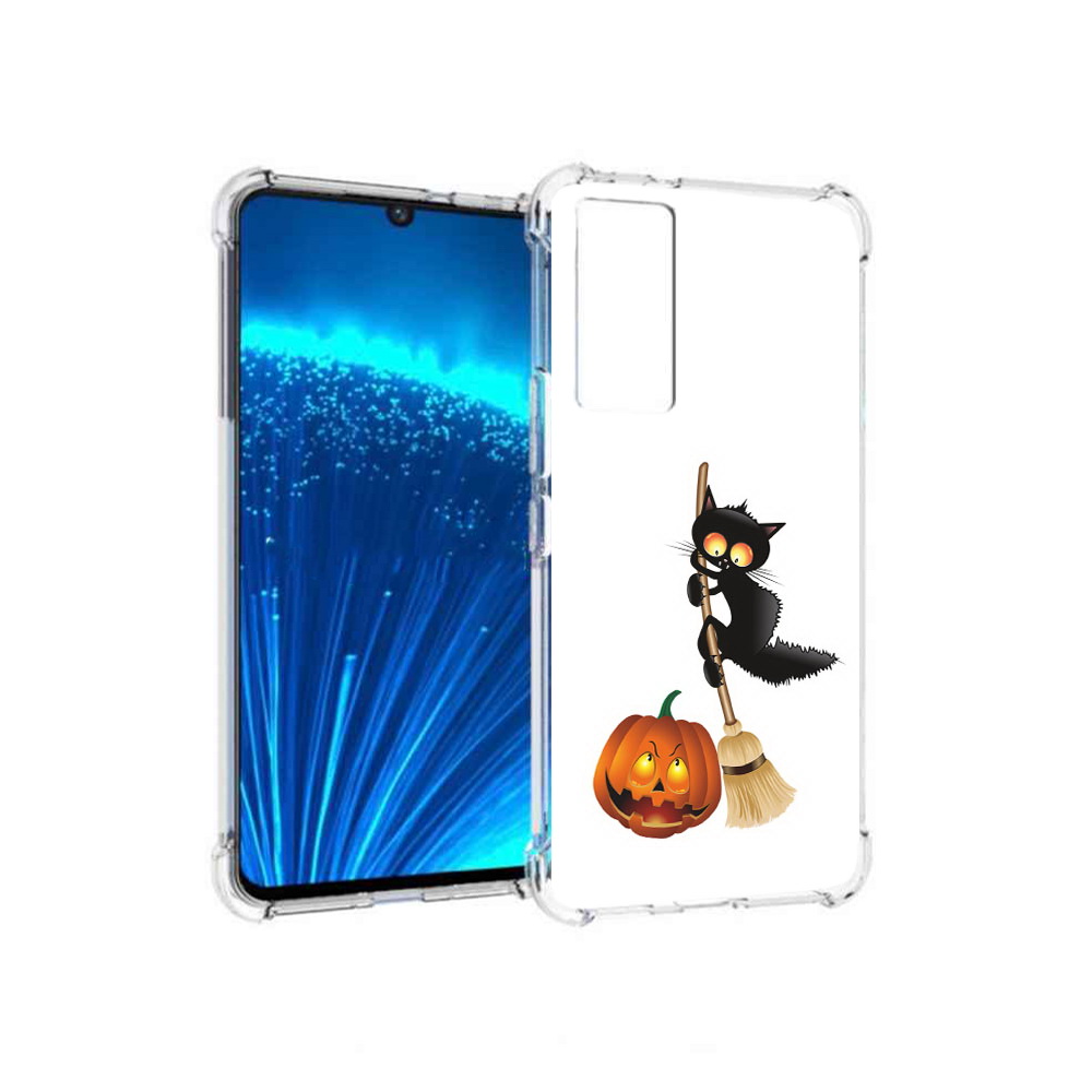 

Чехол MyPads Tocco для Vivo V21E хэлуинский котик (PT226954.394.667), Прозрачный, Tocco