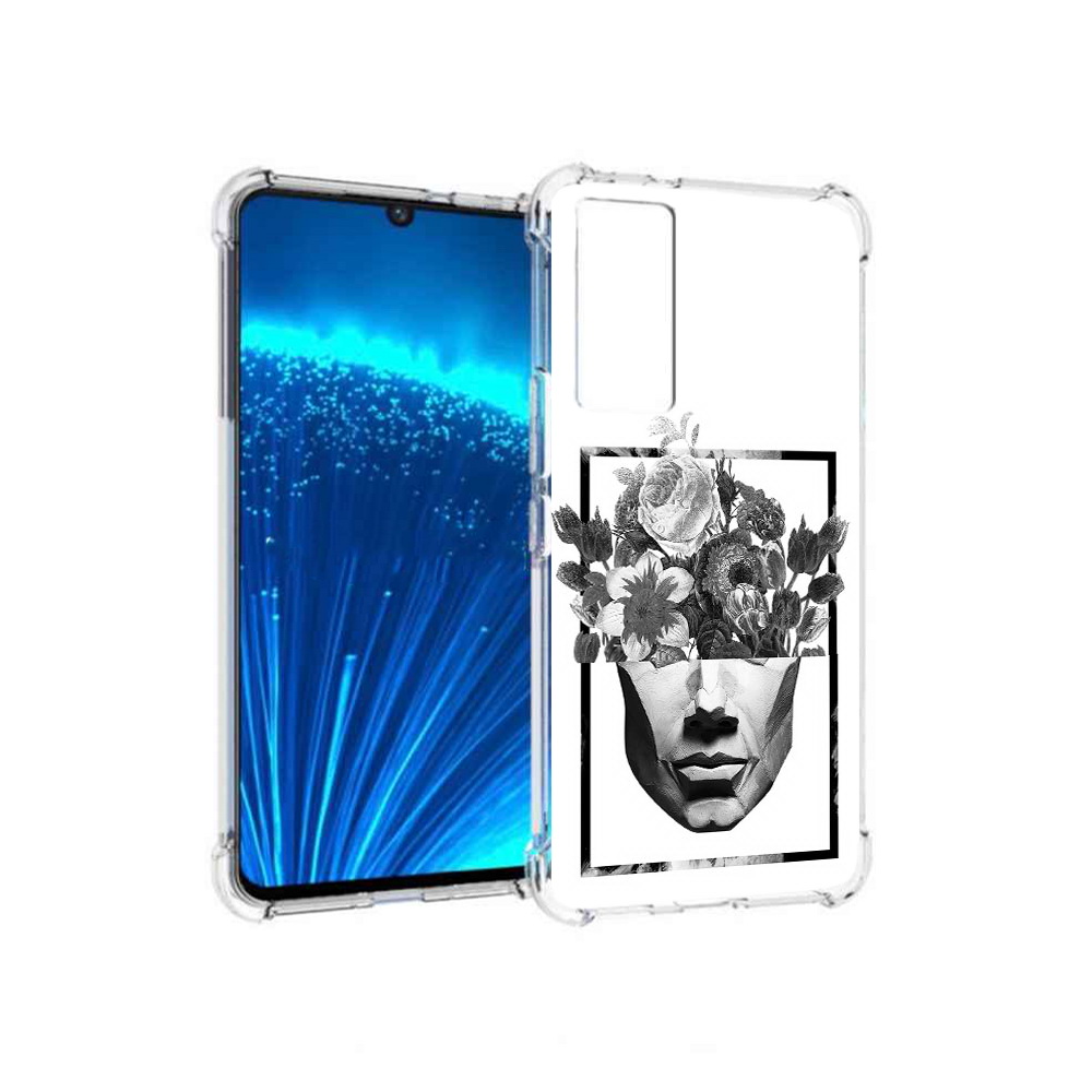 

Чехол MyPads Tocco для Vivo V21E черно белая ваза в абстракции (PT226954.394.678), Прозрачный, Tocco