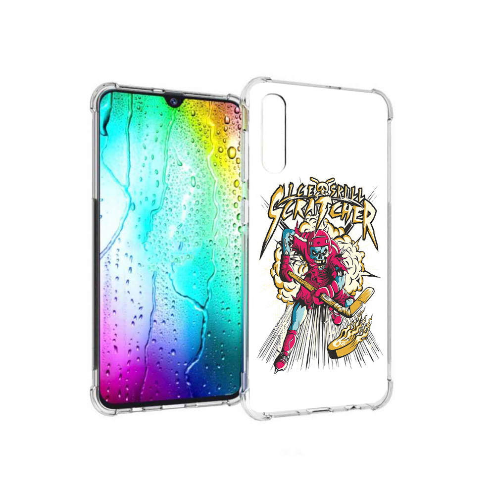 

Чехол MyPads Tocco для Samsung Galaxy A30s нарисованный скелет хоккеист (PT226907.519.514), Прозрачный, Tocco