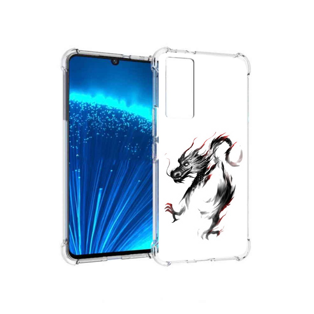 

Чехол MyPads Tocco для Vivo V21E черный дракон (PT226954.394.690), Прозрачный, Tocco