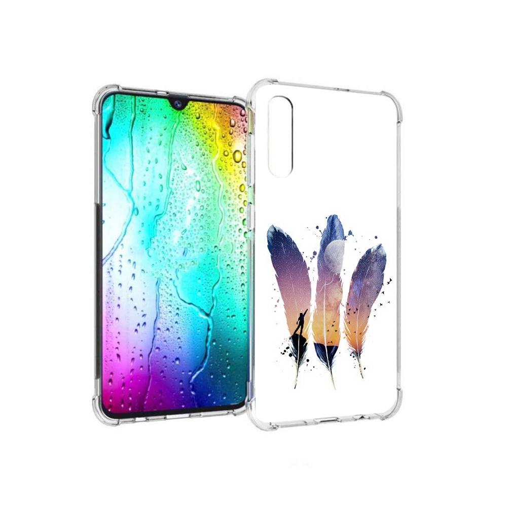 

Чехол MyPads Tocco для Samsung Galaxy A30s небесные перья (PT226907.519.519), Прозрачный, Tocco