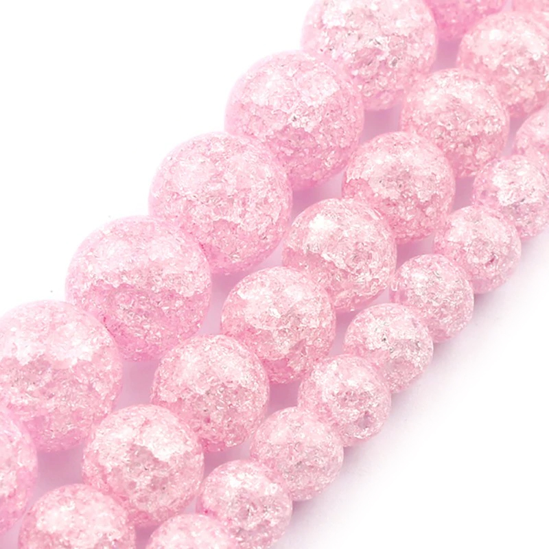 Бусины KamenOpt Сахарный кварц Розовый 6 мм, 38 см/нить, 62 бусины