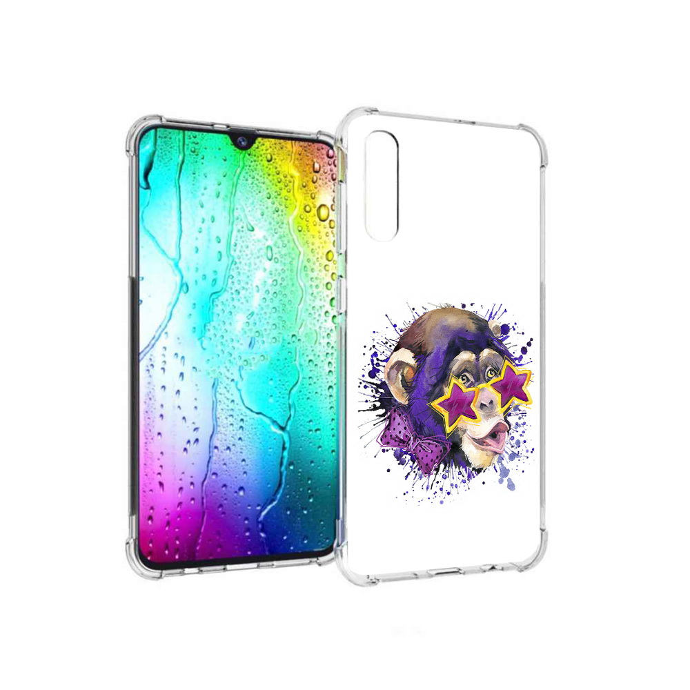 

Чехол MyPads Tocco для Samsung Galaxy A30s обезьяна в очках (PT226907.519.524), Прозрачный, Tocco