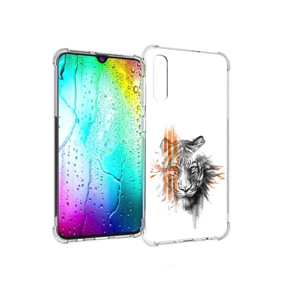 

Чехол MyPads Tocco для Samsung Galaxy A30s огненный тигр (PT226907.519.526), Прозрачный, Tocco